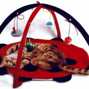 Petty Love House Cat Activity Center with Hanging Toy Balls, Mice More
